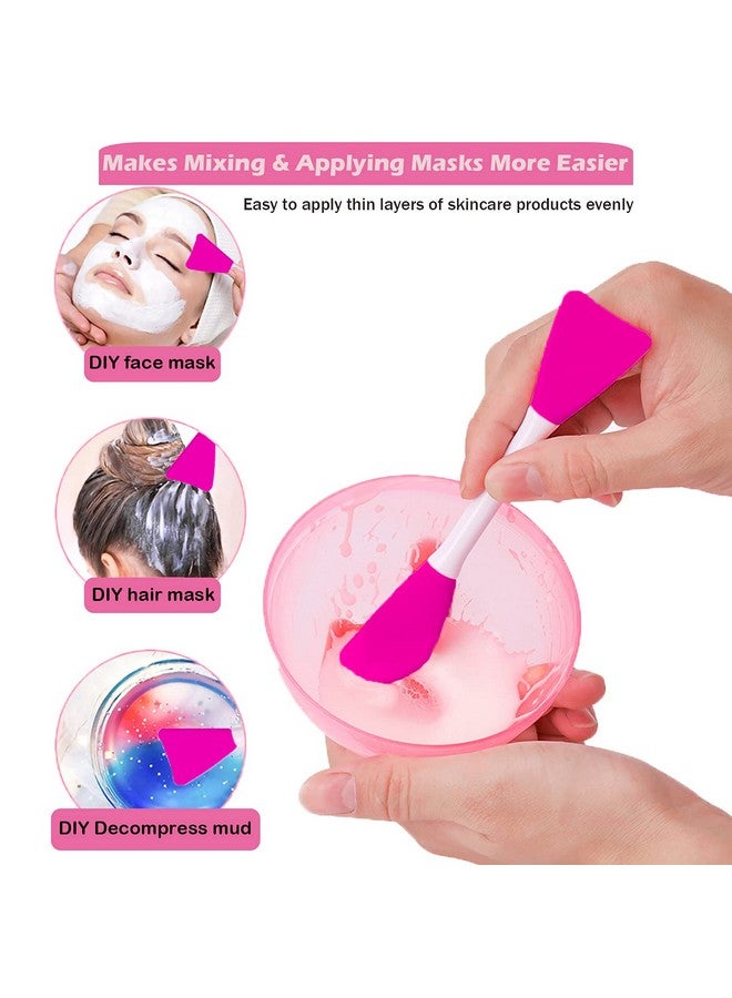 RamPula Mask Applicator Silicone Face Brush Face Mud Creamclay Maskdiymodeling Mask Brushes Diy Mud Mixing Spatula Doubleend Handheld Scoop Skin Care Make Up Foundation Gel Cosmetic Tool - Image 4