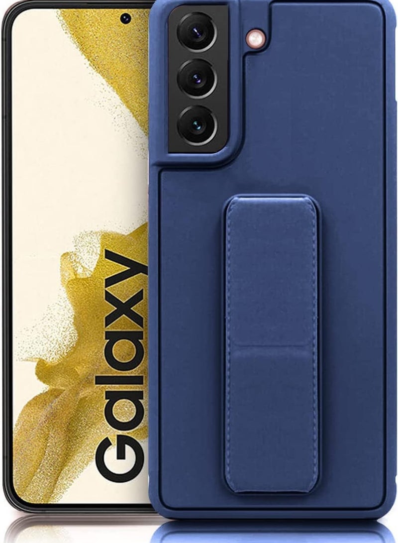 Samsung Galaxy S22 Case with Kickstand & Magnetic Car Holder Vertical Horizontal Premium Silicone Hand Strap & Multi Holder Grip for Phone  - Image 1