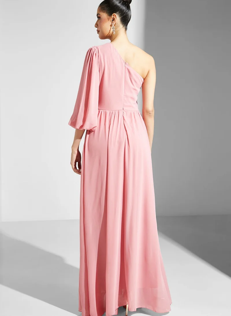 Ella Limited Edition One Shoulder Balloon Sleeve Dress