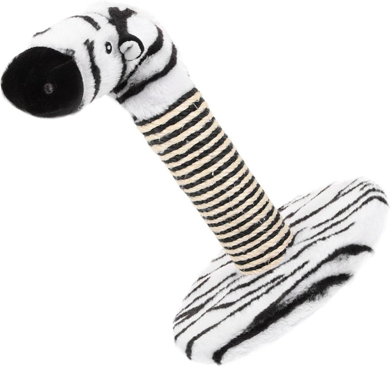 Zebra Pattern Cat Scratching Post Kitten Activity Tower Reusable Wear-Resistant Indoor Cat Scratcher Small Size for Daily Use - Image 1