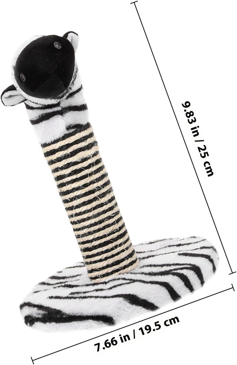 Zebra Pattern Cat Scratching Post Kitten Activity Tower Reusable Wear-Resistant Indoor Cat Scratcher Small Size for Daily Use - Image 2