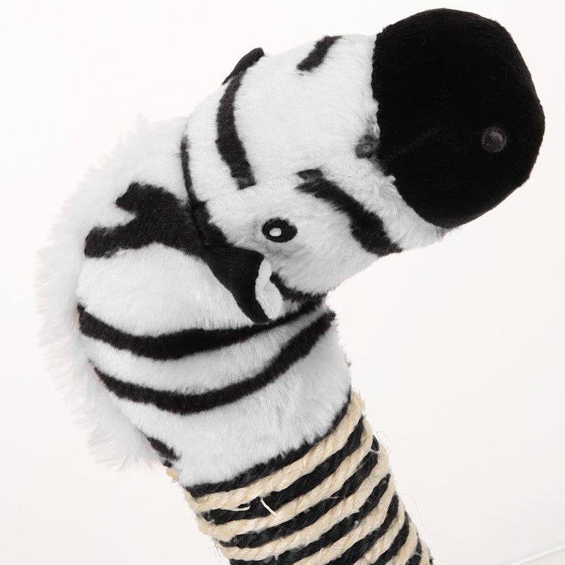 Zebra Pattern Cat Scratching Post Kitten Activity Tower Reusable Wear-Resistant Indoor Cat Scratcher Small Size for Daily Use - Image 3