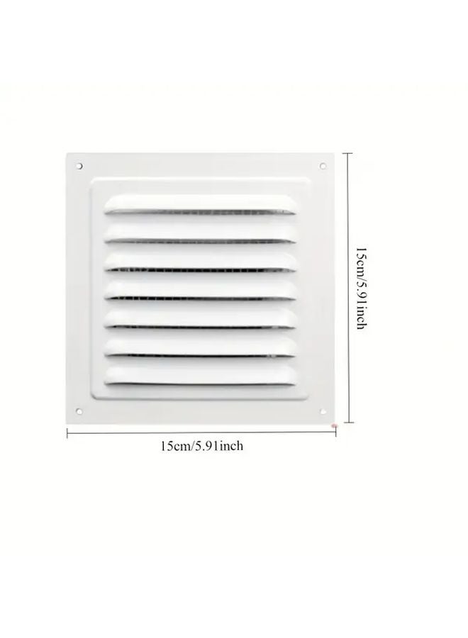 شبكة التهوية المعدنية البيضاء المربعة ثقيلة الواجب للداخل والخارج مشبك هواء - Image 3