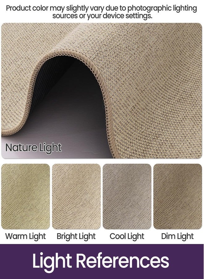 DEXI Ultra Thin Door Mat Indoor Entrance 24x36, Non Slip Rubber Backed Entryway Mats Dirt Trapper, Low Profile Front Doormat for Inside Entry, Patio, Porch, Beige - Image 4