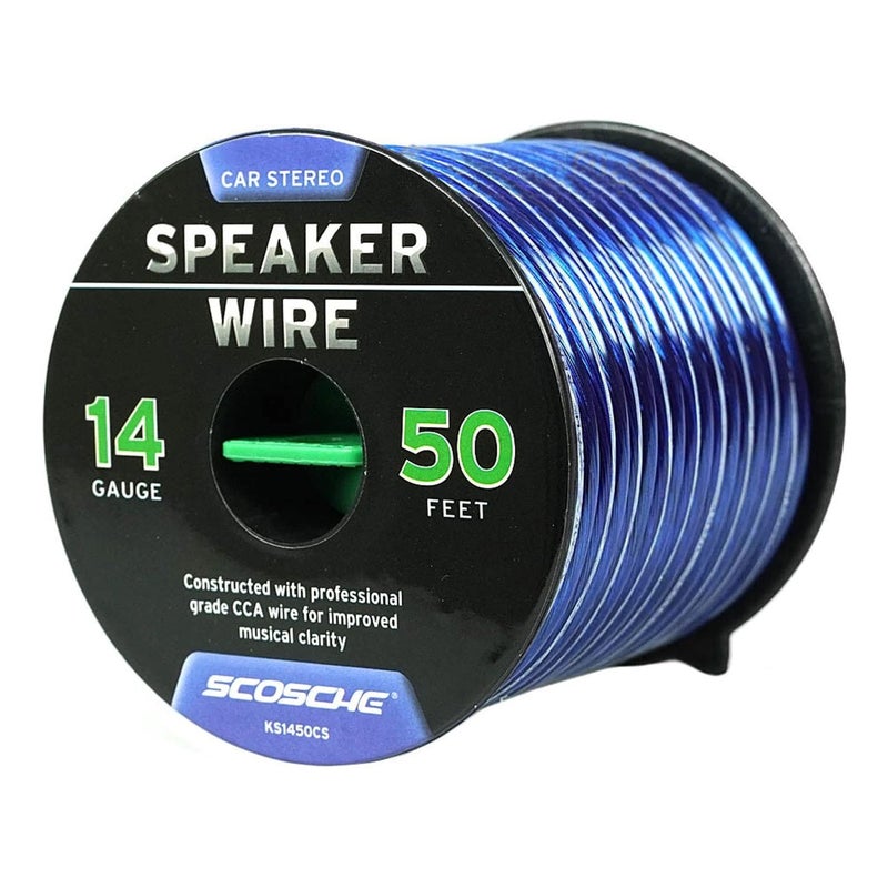 Scosche سكووش KS1450CS سلك مكبر صوت سيارة 14 قياس CCA - كابل صوت 14 AWG لأنظمة الصوت في السيارات - لفة 50 قدم من الألمنيوم المغلف بالنحاس - Image 3