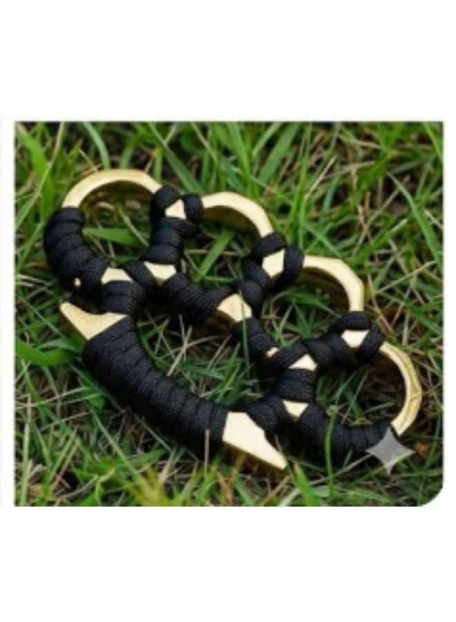 Golden Brass knuckles-4 Finger Ring for Adult Self-Defense - Image 2