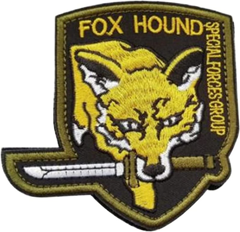 ulricar Metal Gear Fox Hound Special Force Logo Iron on Embroidered Cloth Patch Foxhound Metal Gear Solid Tactical Patch with Hook  Loop