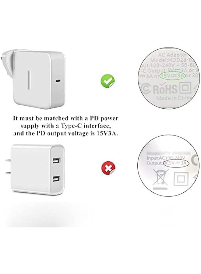 Surface Connect to USB-C Charging Braided Cable 15V/3A, Compatible with Microsoft Surface Pro 7/6/5/4/3, Surface Laptop 3/2/1, Surface Go, Surface Book (6FT) - Image 2