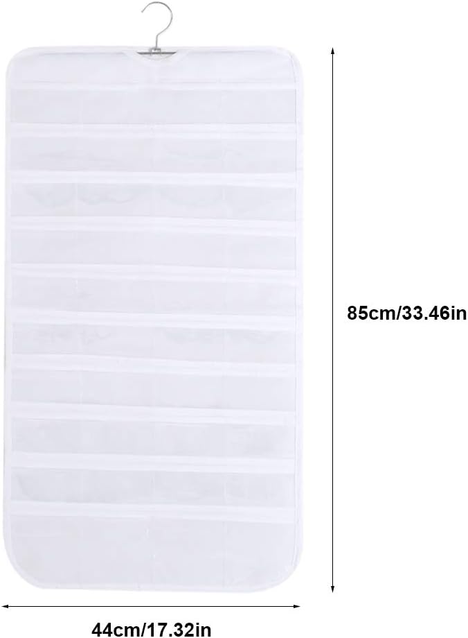 klarako 80 Pockets Jewelry Organizer, 17.32 X 5.12 X 0.59 in Double Sided Hanging Jewelry Organizer for Household Storage Tools(#2) - Image 2