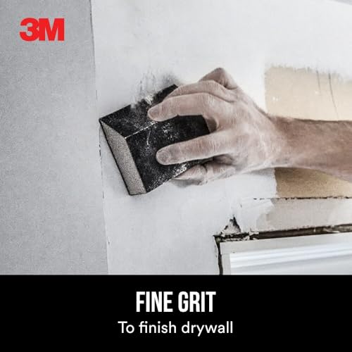 3M Angled Sanding Sponge, Fine Grit, Use Wet or Dry, Great For All Purpose Sanding, Washable & Reusable, Use For Interior & Exterior Project, Angled Sanding Pad For Perfect Corner/Detail Work (CP-042) - Image 3