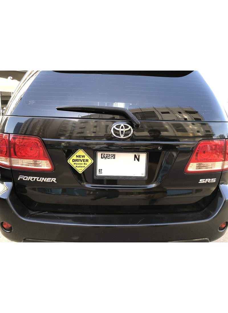 Rubik Magnetic New Driver Car Sign Sticker, New Driver Please Be Patient, Highly Reflective Removable and Reusable for Beginner Car SUV Van Drivers (15x15cm)  - Image 4