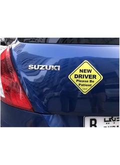 Magnetic New Driver Car Sign Sticker, New Driver Please Be Patient, Highly Reflective Removable and Reusable for Beginner Car SUV Van Drivers (15x15cm) - pzsku/Z7CDF8228CEEB17C067FDZ/45/_/1708516968/f8b09480-af0a-478c-b3fc-4bd448dc476f