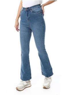 Andora Denim Flare Leg Casual Jeans_Light Blue  - Image 2