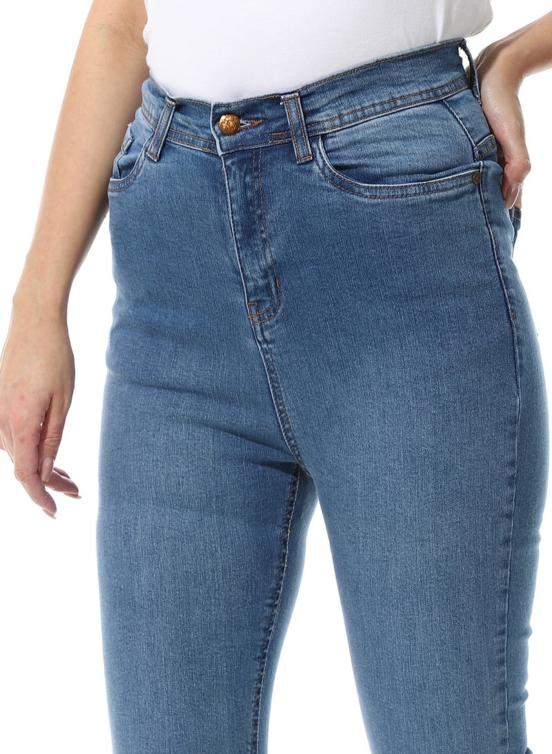 Andora Denim Flare Leg Casual Jeans_Light Blue - Image 4