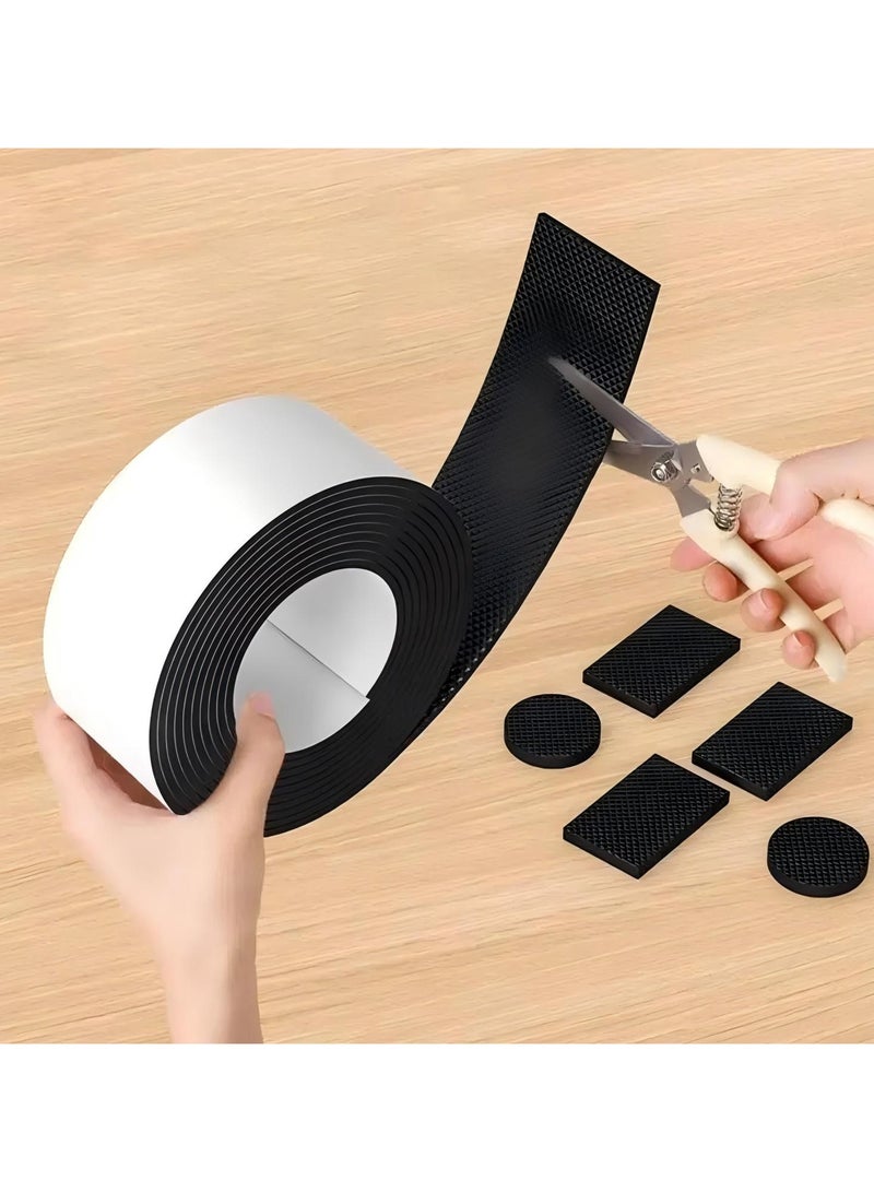 كومبي وسادات أقدام أثاث بطول 200 سم، وسادات أثاث مطاطية مانعة للانزلاق، وسادات حماية للأرضيات الخشبية، وسادات أرجل كراسي أثاث ذاتية اللصق مانعة للانزلاق، وسادة أقدام طاولة متعددة الوظائف سميكة مضادة للخدش - Image 4