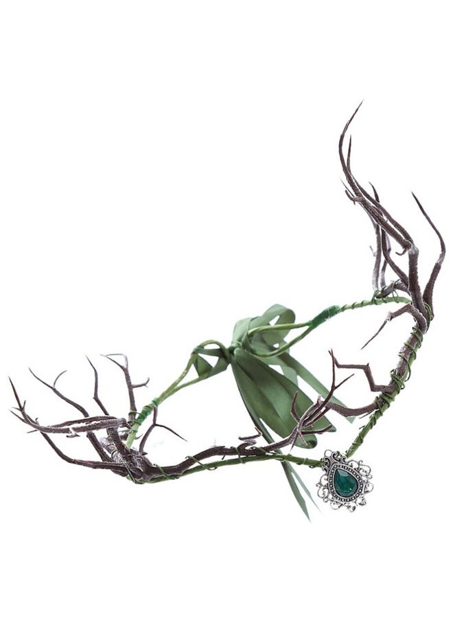 Vaguelly - Woodland Antler Crown Forest Elf Crown Fairy Headband Circlet For Women Girls Renaissance Halloween Cosplay Wedding Accessory - Image 1