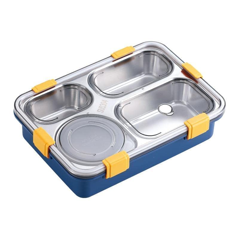 SYGNIUS Insulated Lunch Box Stainless Steel Vaccum Tiffin Box for BoysGirlsSchoolOffice Multi 4 Section Lunch Box - Image 1