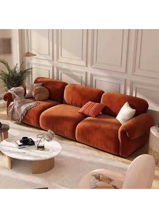 Zayn comforts Modern Velvet Sofa Set Perfect for Your Living Room (Dark Brown) - Image 1