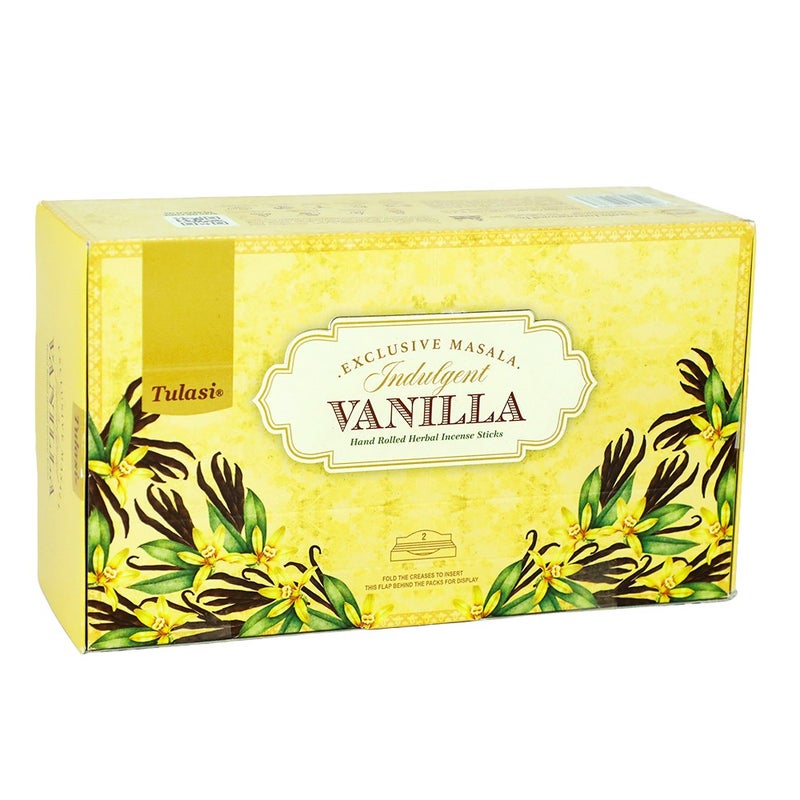 Tulasi Exclusive Masala Vanilla Indulgence Incense Sticks (Agarbatti) for Pooja, Prayer, Meditation & Home Fragrance, 15g, Pack of 12 (1 outer) - Image 2