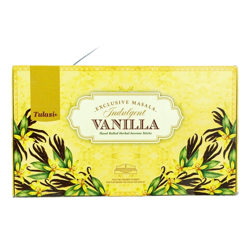 Tulasi Exclusive Masala Vanilla Indulgence Incense Sticks (Agarbatti) for Pooja, Prayer, Meditation & Home Fragrance, 15g, Pack of 12 (1 outer) - Image 4