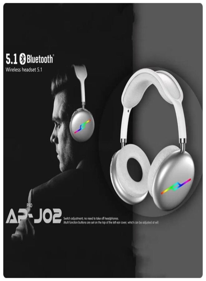 Compatible Bluetooth Headphone Stereo Low Latency Noise Canceling Headphones Wireless Gaming Headphones with Breathing Light - Image 3