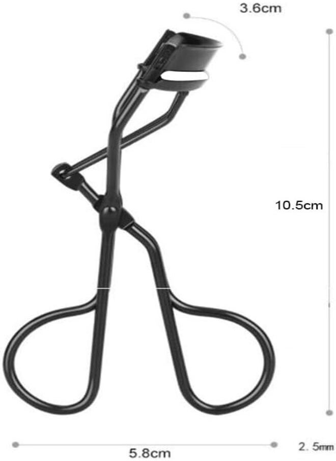 Eyelash Curler, Eyelash Curler with Professional Handle - Ergonomic Design and High Precision, Black Eyelash Extensions - 1 Piece
