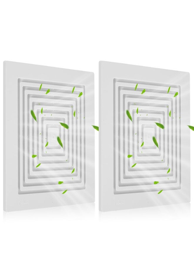 Calvana (2-Pack) BP90 Bathroom Exhaust Fan Cover, Vent Cover Replacement, Compatible with Broan-NuTone, Square Ceiling or Wall-Mount, Fits Models BP46 663 670 671 675 688 689, 9-1/4" x 9", White - Image 1