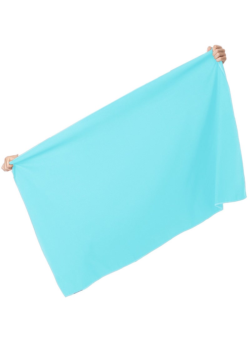 Qiccijoo Qiccijoo Quick Dry Towel Turkish Beach Towel Oversized 130*80cm/51.2*31.5in Microfiber Towel Super Absorbent, Travel & Sports & Camping Towel Gym Towel Yoga Towel（Sky Blue）  - Image 1