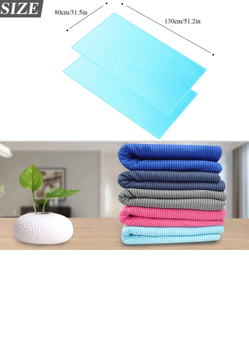 Qiccijoo Qiccijoo Quick Dry Towel Turkish Beach Towel Oversized 130*80cm/51.2*31.5in Microfiber Towel Super Absorbent, Travel & Sports & Camping Towel Gym Towel Yoga Towel（Sky Blue）  - Image 2