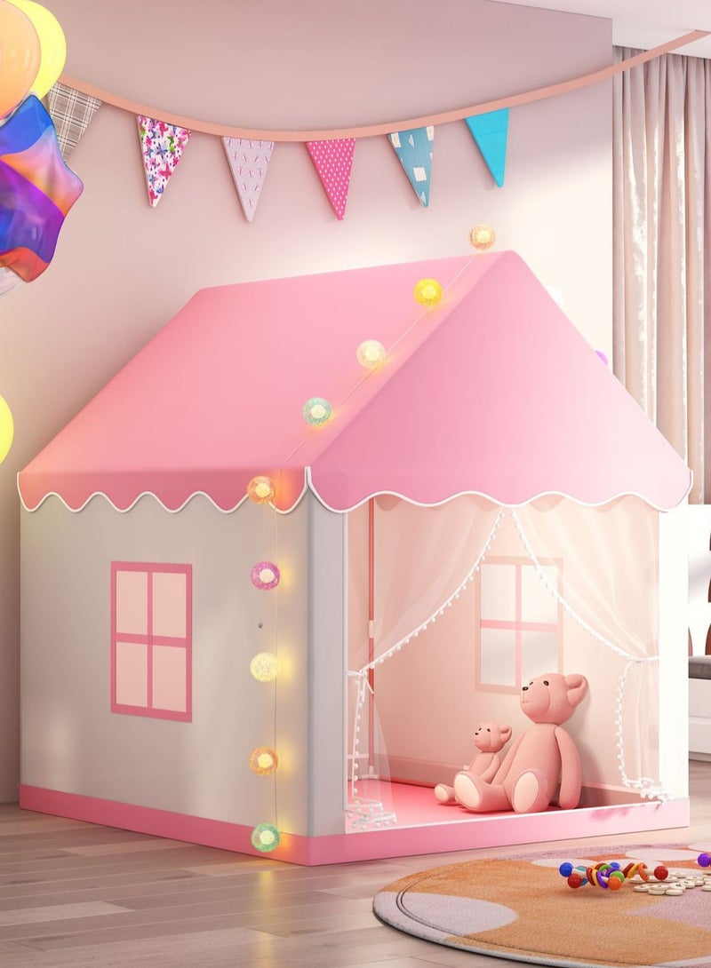 Foldable Kids Play Tent, Kids Tent House Indoor with Windows,Washable Breathable Indoor Outdoor Play house, Easy to Set up and Stow Away Birthday Toy Ideal Gift for Girl & Boy in Holiday & Birthday - Image 1