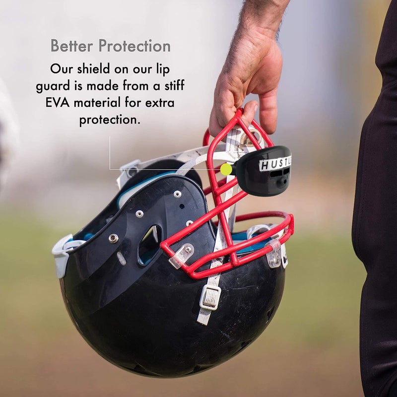 DAMAGE CONTROL Pacifier Mouthpiece – Football Mouthguard with Helmet Strap, Protects Teeth, Jaw & Mouth – Mouth Piece for Sports, No Boiling, Allows Airflow – Gear for Adults & Youth (Hustle) - Image 4