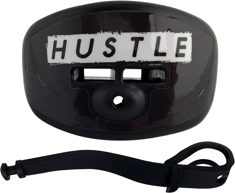 DAMAGE CONTROL Pacifier Mouthpiece – Football Mouthguard with Helmet Strap, Protects Teeth, Jaw & Mouth – Mouth Piece for Sports, No Boiling, Allows Airflow – Gear for Adults & Youth (Hustle) - Image 1