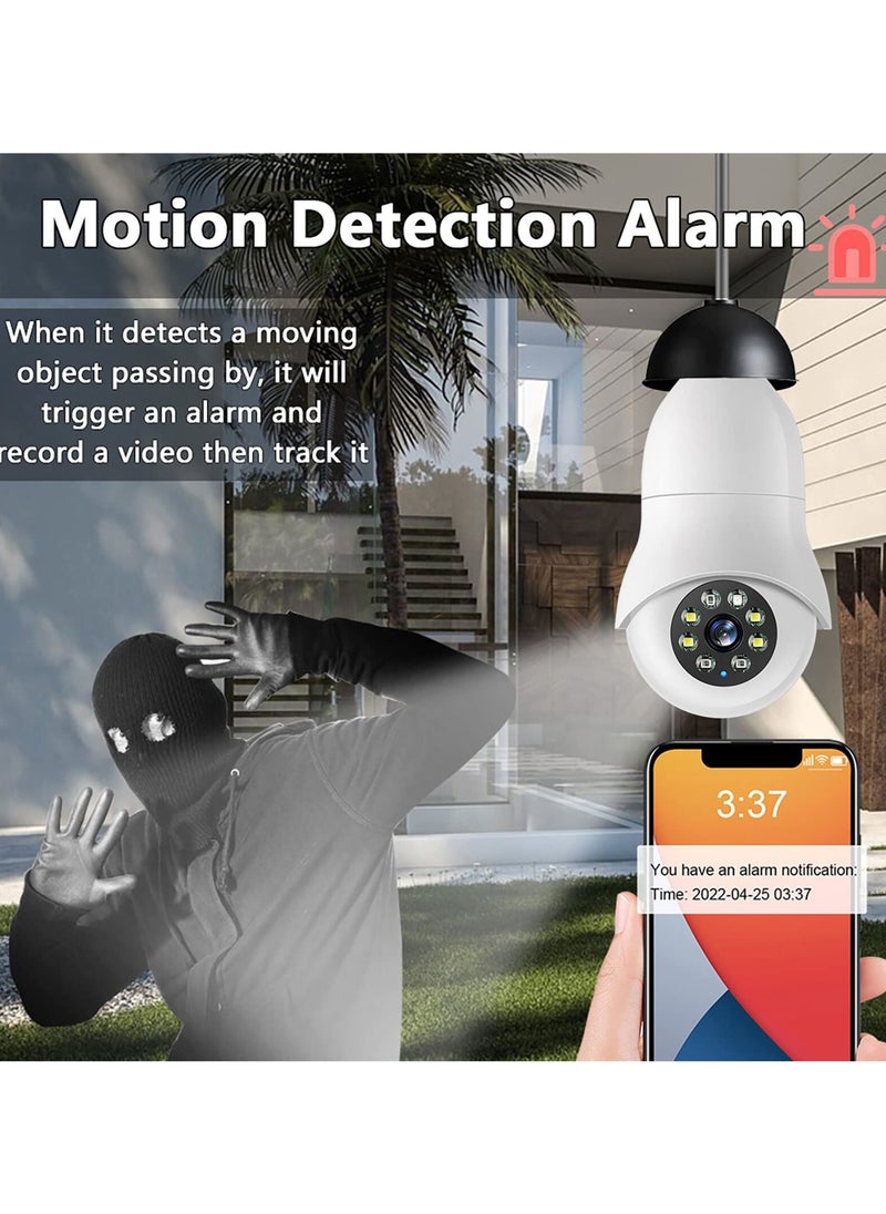 SYOSI - SYOSI Light Bulb Security Camera WiFi Home Video Cameras with E27 Socket 1080P 2MP 360°Panoramic Camera 2.4GHz Home WiFi Camera with Color Night Vision for Indoor Outdoor - Image 1