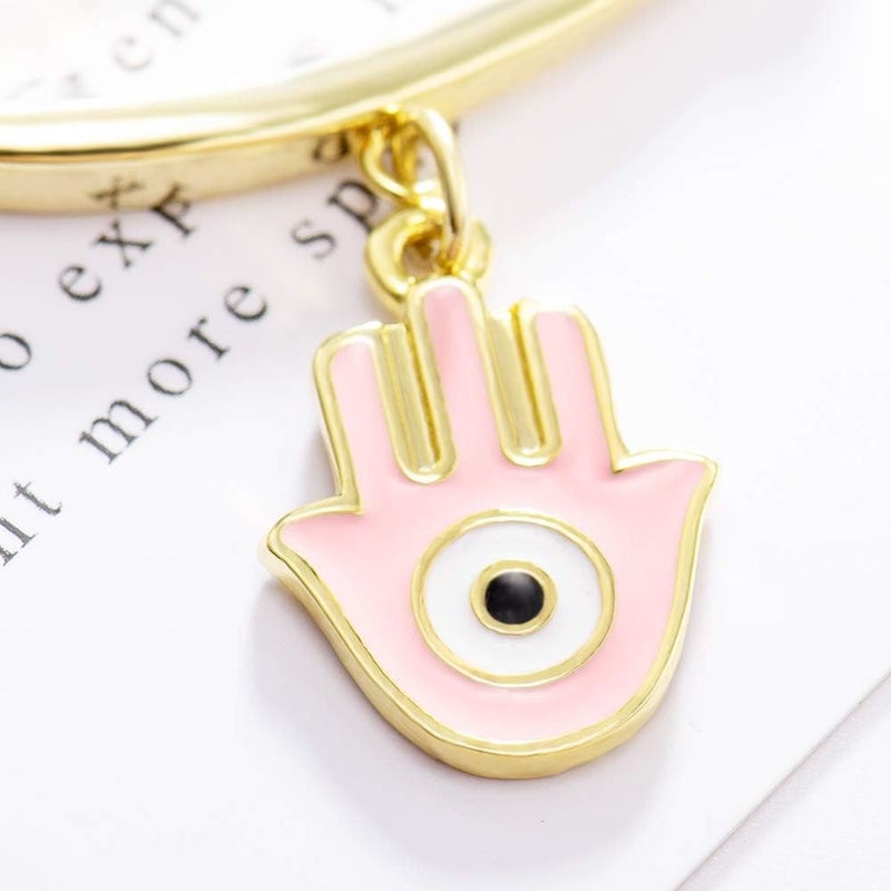 MANVEN Hamsa Evil Eye Stroller Pin Lucky Protection Clothes Brooch Diaper Bag Pin Birthday Gift - Image 4