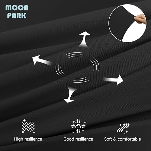 MOON PARK Pregnancy Pillows for Sleeping - U Shaped Full Body Maternity Pillow with Removable Cover - Support for Back, Legs, Belly, HIPS - 57 Inch - Black - Cooling Cover - Image 5