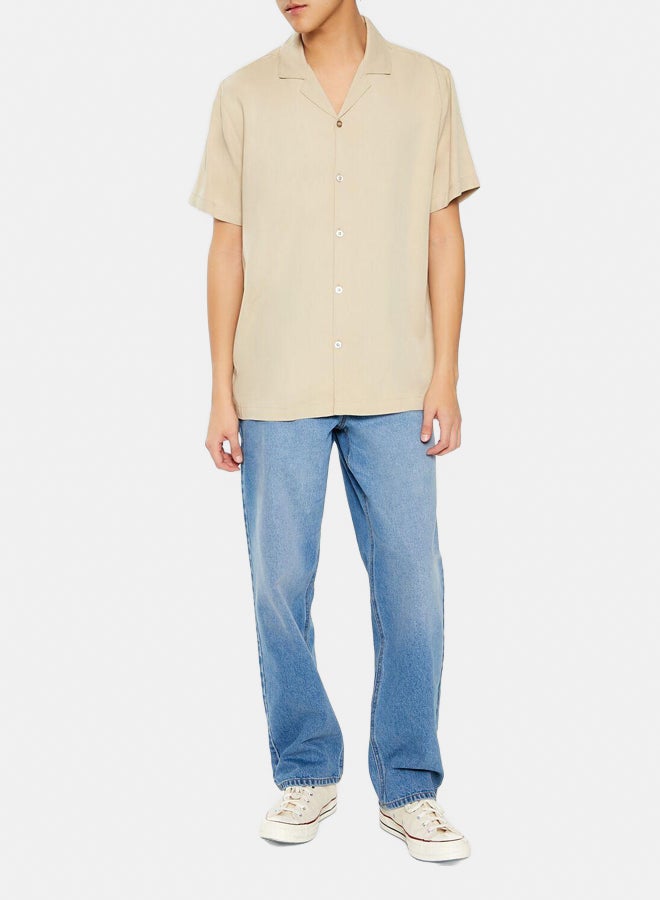 FOREVER 21 Rayon Cuban-Collar Shirt  - Image 2