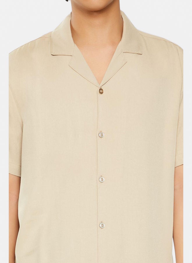 FOREVER 21 Rayon Cuban-Collar Shirt  - Image 3