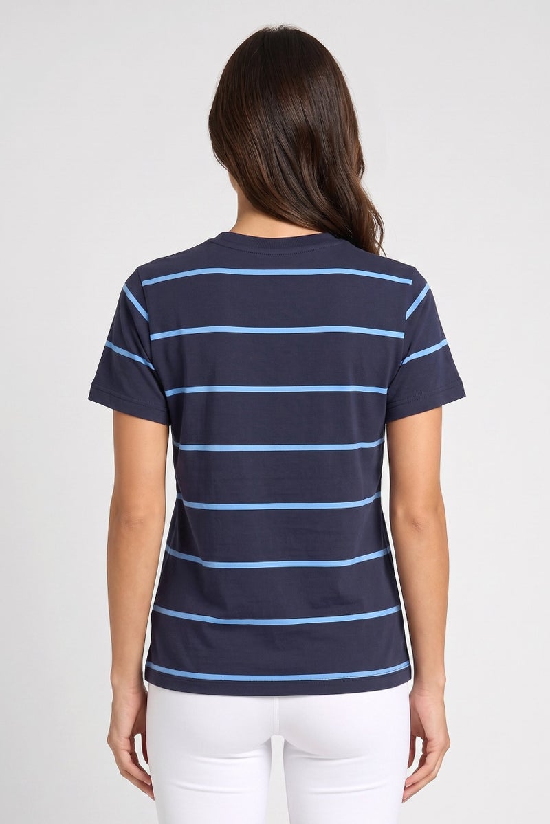 Ellesse Women Sportswear Fit Short Sleeve Outdoor T-Shirt, Navy - Image 4
