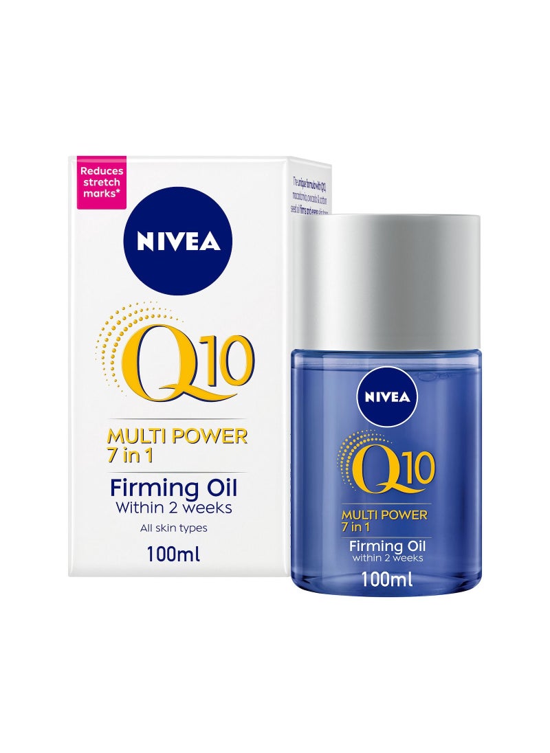 Nivea - NIVEA Body Oil Firming, Q10 7in1 Power Reduces Stretch Marks, All Skin Types, 2x100ml - Image 1