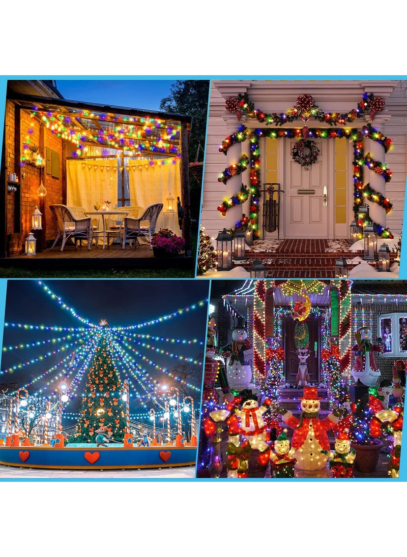 Reginary Reginary 6 Pack Christmas Solar Power String Lights Outdoor 200 LED 72 ft Waterproof LED String Lights with 8 Lighting Modes Solar Powered Garden LED Lights for Christmas Tree DecorationsMulticolor  - Image 5
