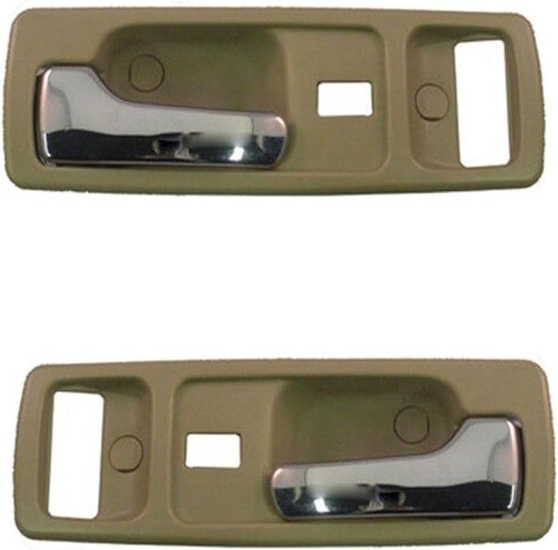 Beige Tan Power Locks Inside Inner Door Handle Set Pair - Image 2