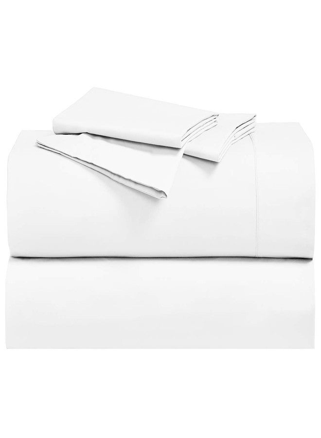 sheetsnthings 100% Cotton Percale Pillowcase Set (Standard Size, Solid White) Crispy Breathable Bed Pillow Cases - Image 2