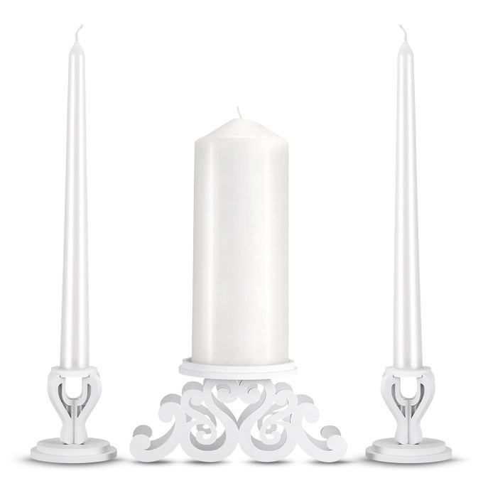 UNITY CANDLE HOLDER UNITY CANDLES STAND FOR WEDDING CEREMONY SET PILLAR TAPER CANDLE HOLDERS FOR WEDDINGS CENTERPIECE DECORATIONBRIDAL SHOWERCANDLES NOT INCLUDE
