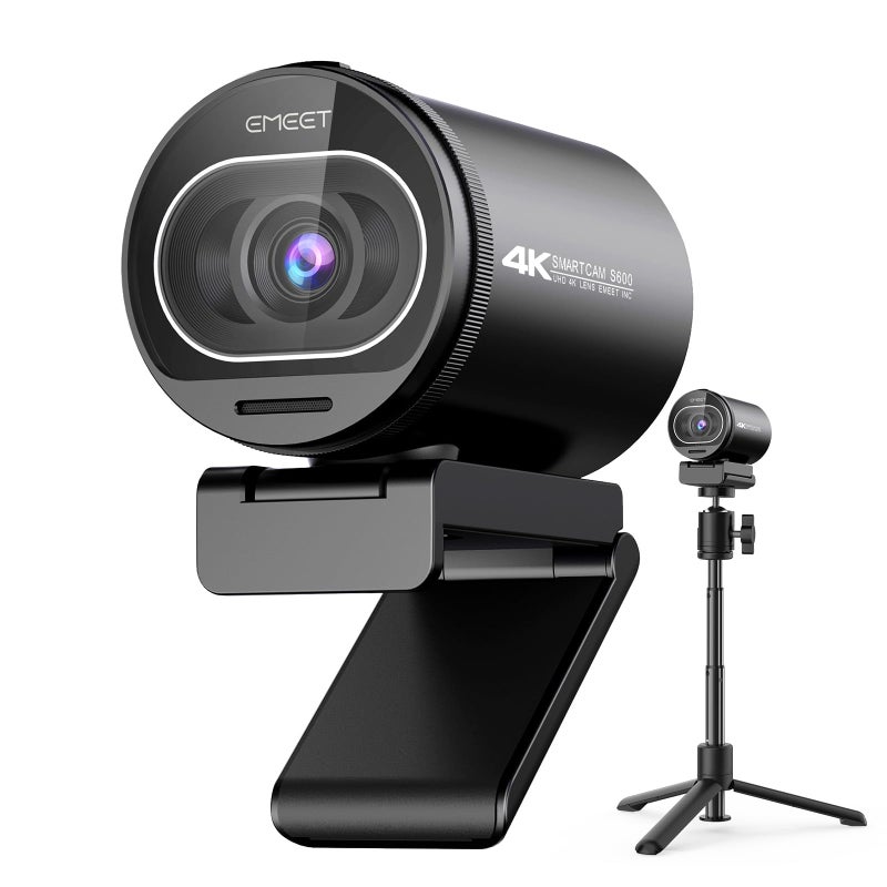 EMEET S600 4K Webcam with Tripod for Streaming Sony 1255 Sensor PDAF Autofocus 1080P60FPS 2 Noise Reduction Mics Builtin Privacy Cover 73 FOV Streaming Webcam for ProductGameBeauty - Image 2