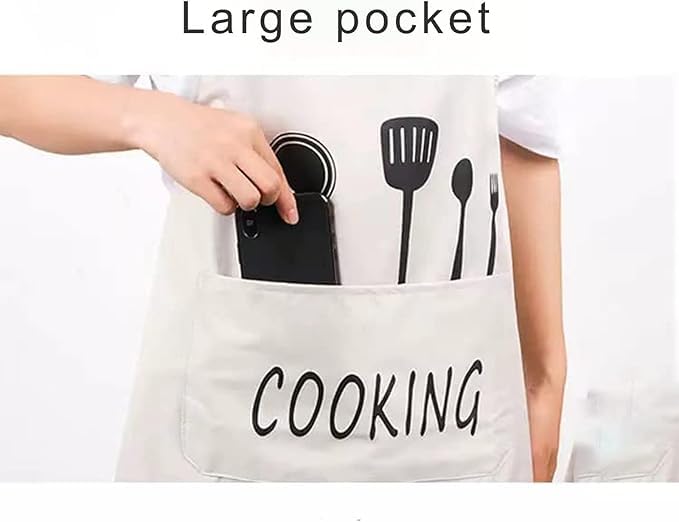 BeFall Kitchen Apron with Hand Wiping Towels, Waterproof, Oilproof, Adjustable Straps, Large Pockets, Durable Cooking Apron for Men & Women – Chef, BBQ, Baking, and Kitchen Essentials - Image 4