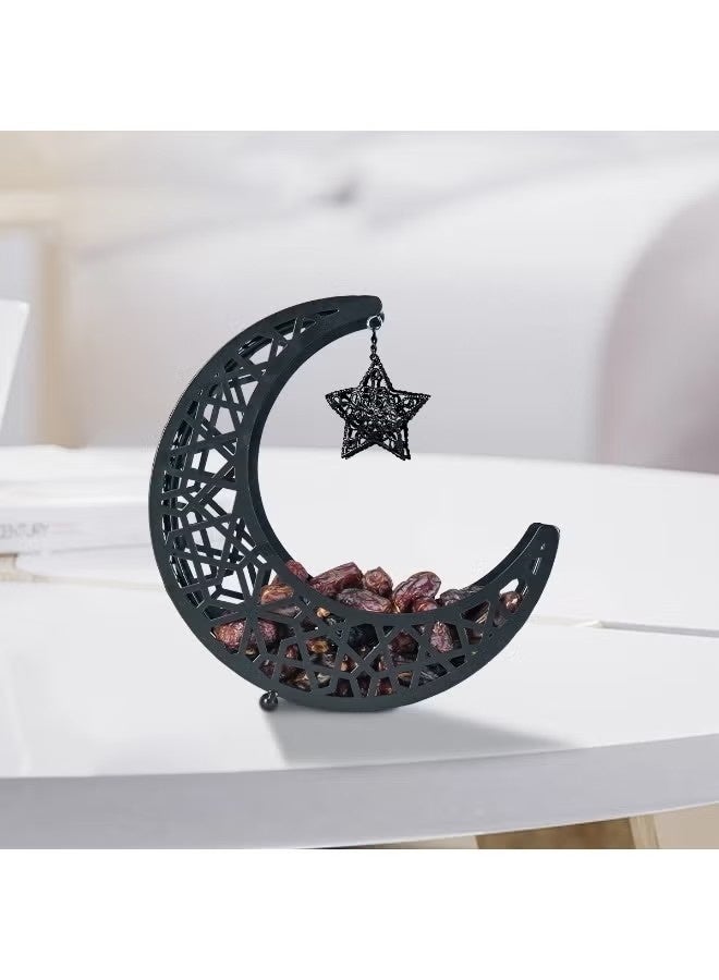 Food Storage Containers,Moon Design Fruit Tray for Ramadan Mubarak,Middle-Black - Image 5