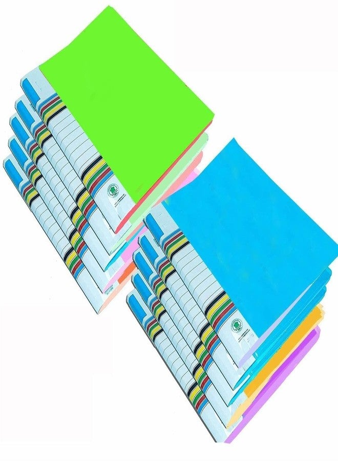 Shivom Polypropylene A4 Size Report File Folder, 10pcs Plastic Multicolor Documents Clip File Folder for Certificates/Letter/Report/File Page Holder Pack of 10, Multicolor - Image 1