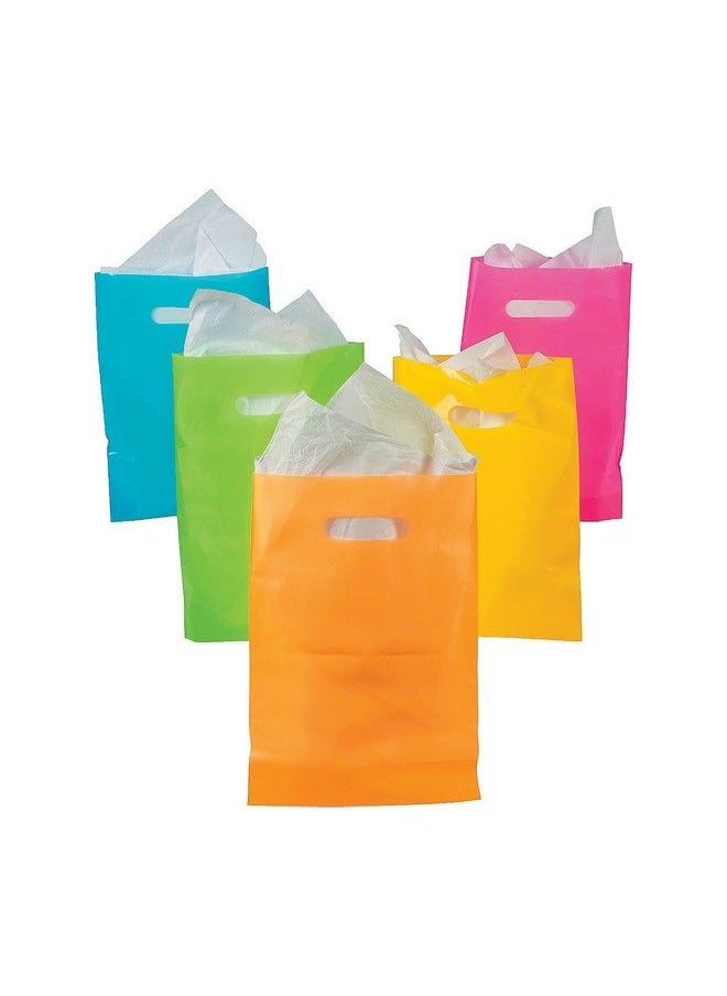Fun Express - Neon Plastic Gift And Goody Bags Bulk Set Of 5080 Party Event And Party Supplies - Image 1