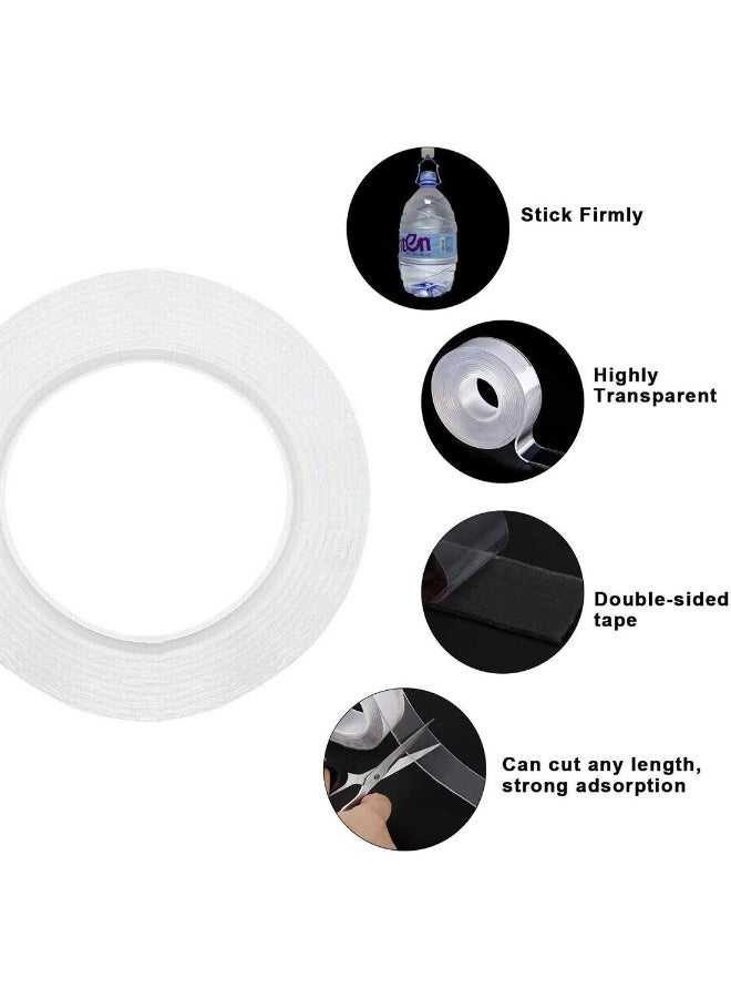 شريط نانو قابل لإعادة الاستخدام، شريط شفاف مزدوج الجوانب متعدد الأغراض، شريط غير مرئي يمكن إزالته للجدران، المطبخ، السجاد، البلاط، أسطح الطاولات، إصلاح الصور 3 متر - Image 2