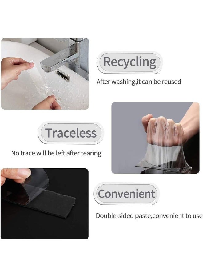 شريط نانو قابل لإعادة الاستخدام، شريط شفاف مزدوج الجوانب متعدد الأغراض، شريط غير مرئي يمكن إزالته للجدران، المطبخ، السجاد، البلاط، أسطح الطاولات، إصلاح الصور 3 متر - Image 4
